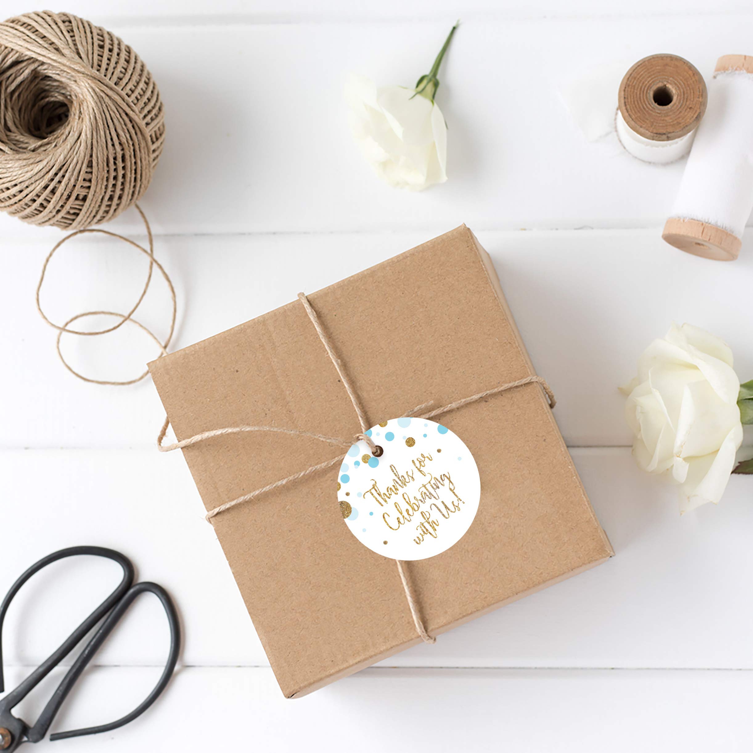 Buy Andaz Press Blush Pink Gold Glitter Girl Baby Shower Party Collection Round Circle Gift Tags Thank You For Celebrating With Us 24 Pack