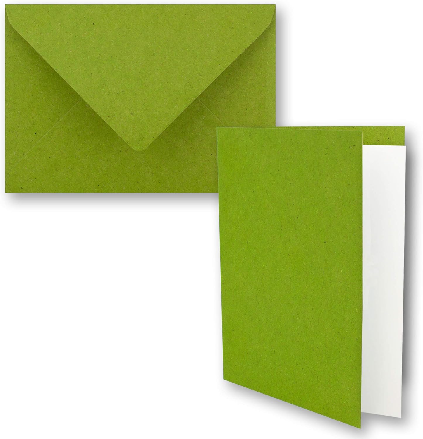 50x DIN B6 Faltkarten Set Mit Umschlägen In Vanille - Perfekt Für Einladungen