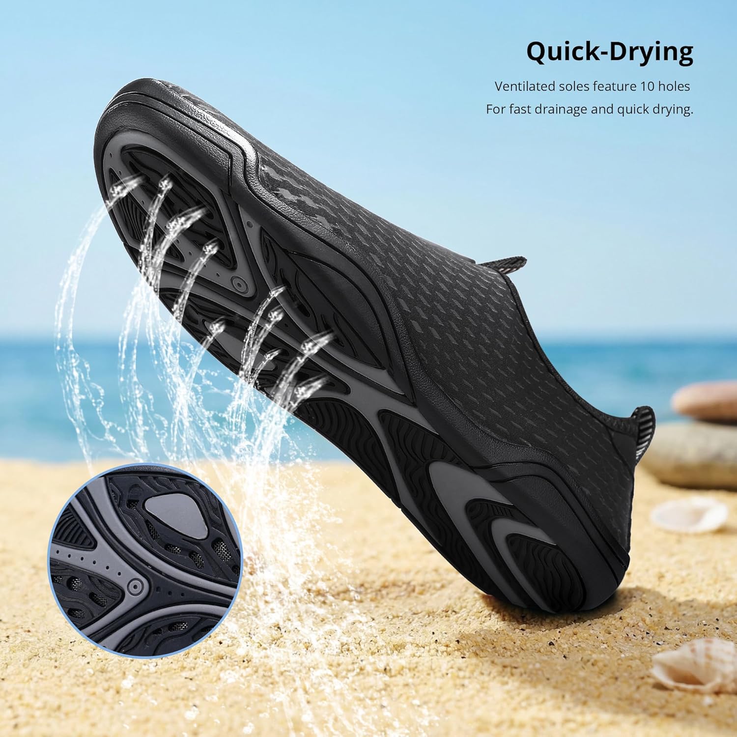 Stelle Water Shoes for Women Men Barefoot Quick Dry Aqua Socks for Swim Beach River Pool Surf Yoga Shower - Image 6