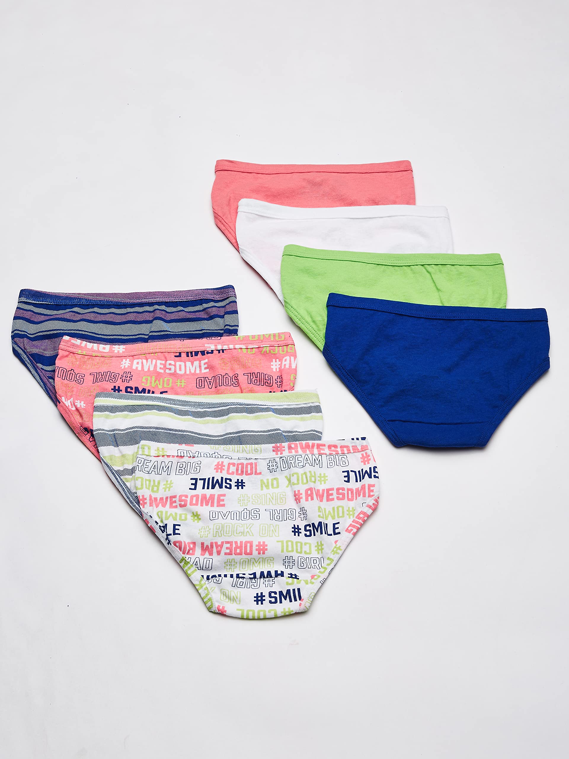 Fruit of the Loom Ropa interior de algodón para niñas, varios paquetes (paquetes de 22 y 24)