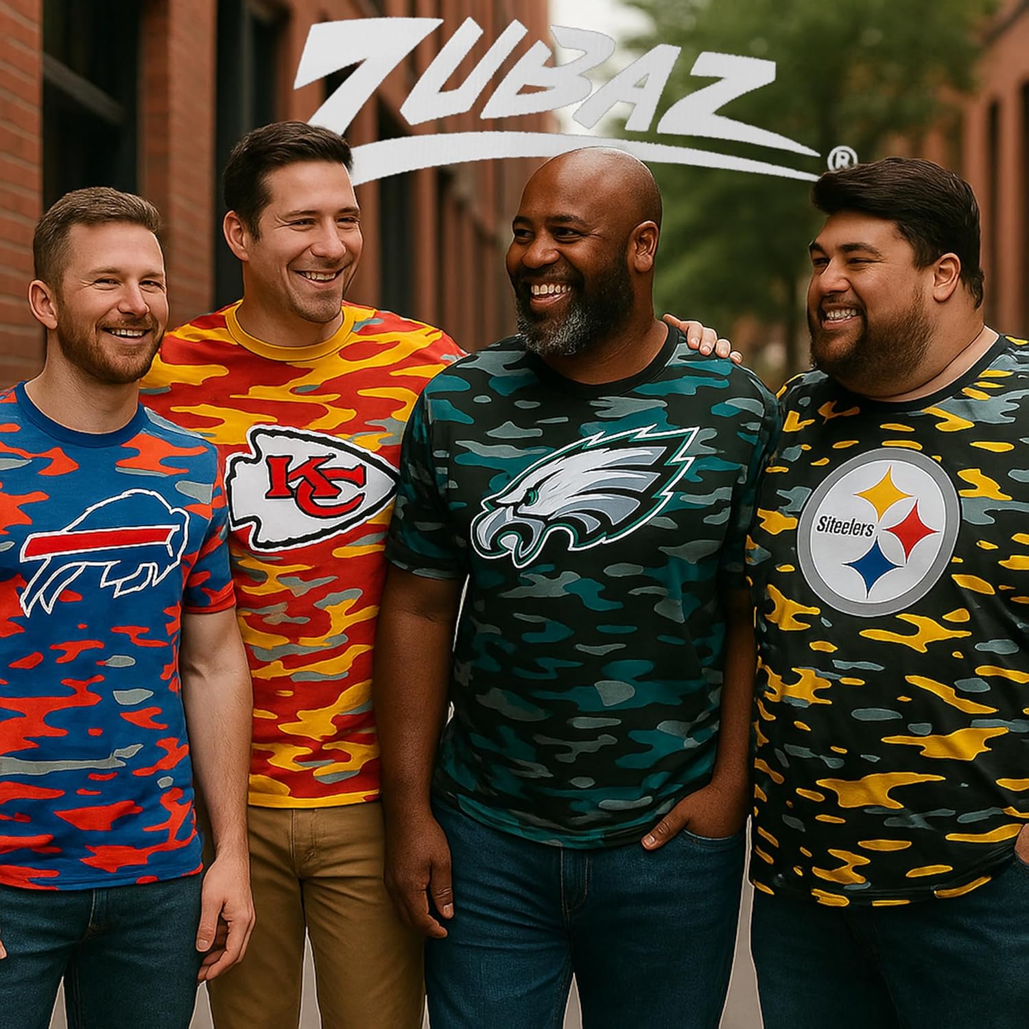 Zubaz NFL Teams Men's Short Sleeve Vibrant Team Colors Graphic T-Shirt (Small - 5XL) - Image 2