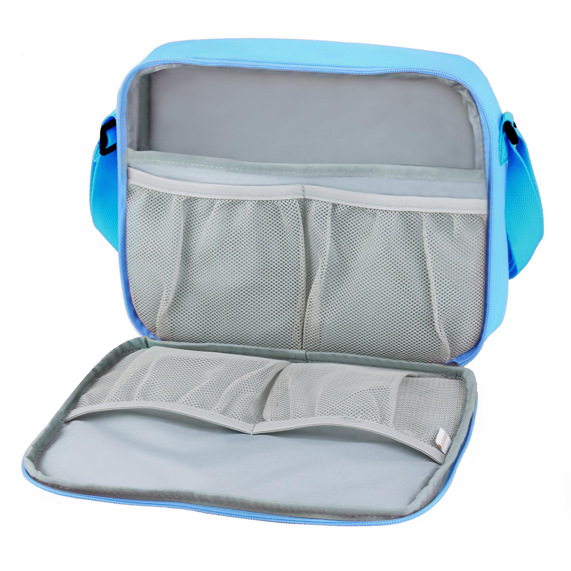 Annmore Tasche kompatibel mit TIMIO Starter Kit, Blau | Tragbar, mit mehreren Fächern für TIMIO, Kopfhörer und 20 Discs, zur Aufbewahrung und zum Transport