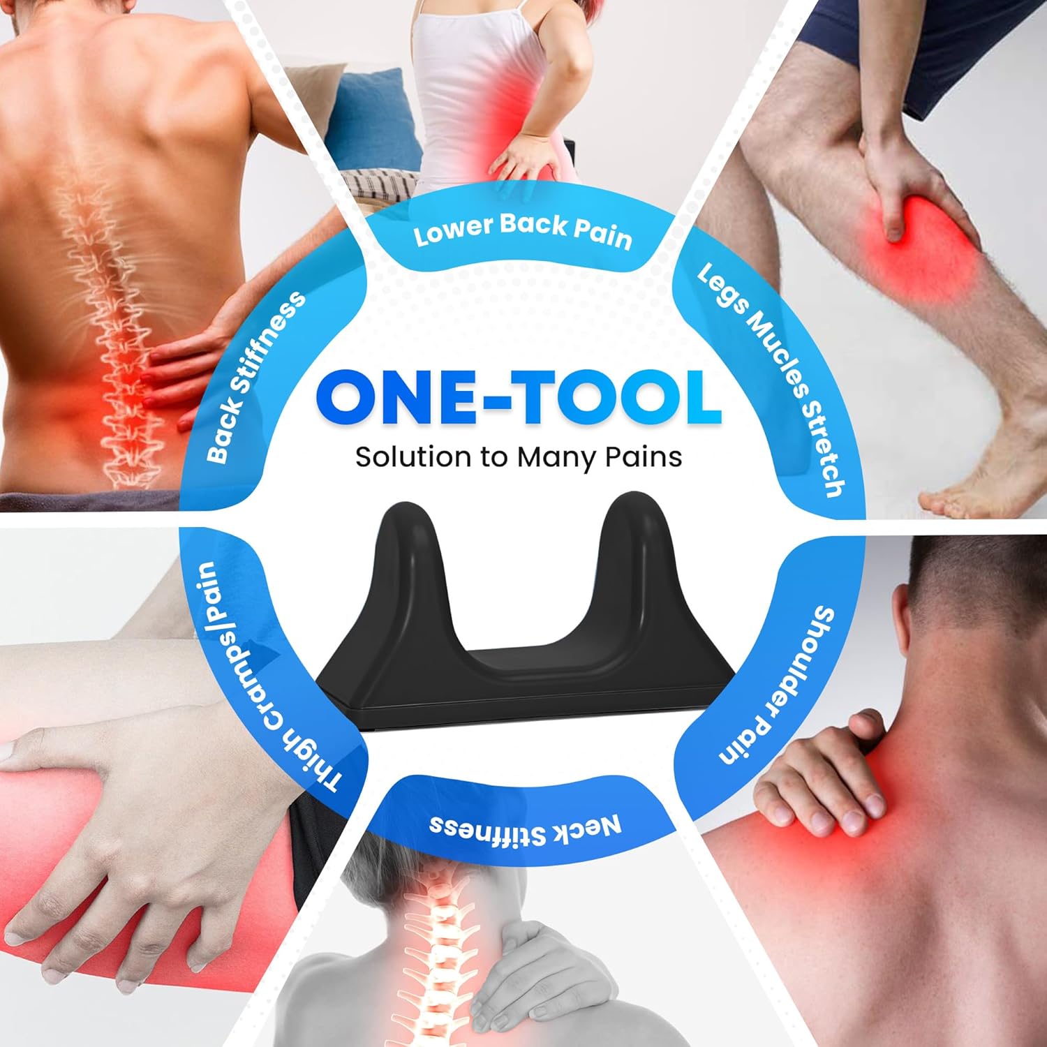 Psoas Release Tool, Deep Tissue Hip and Back Massager, Hip Hook for Psoas Muscle Release, Hip Flexor & Trigger Point Relief (Black)