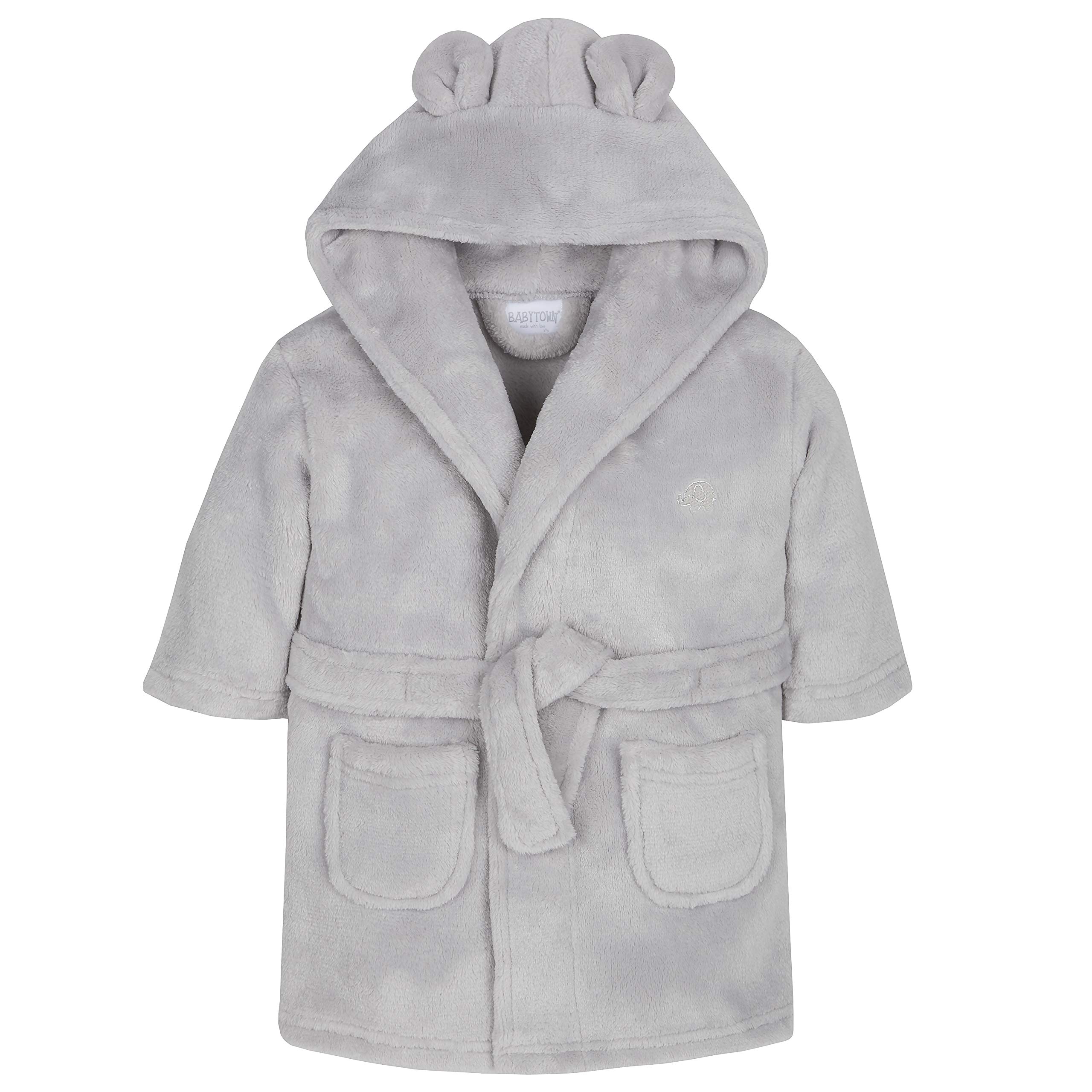 Undercover lingerie Baby Elephant Fleece Robe 18C509 Grey 0/6 Months