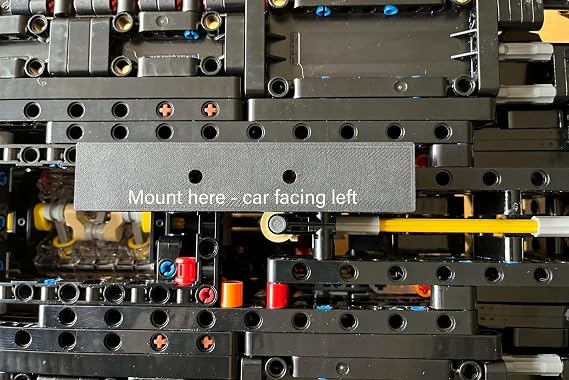 3Dudes & Dad Horizontal Wall Mount Compatible with Lego® Technic Mercedes AMG W14 F1 car - Custom Designed Storage Hook for Set 42171-3D Printed - Supplied with Mounting Hardware (Left Facing)