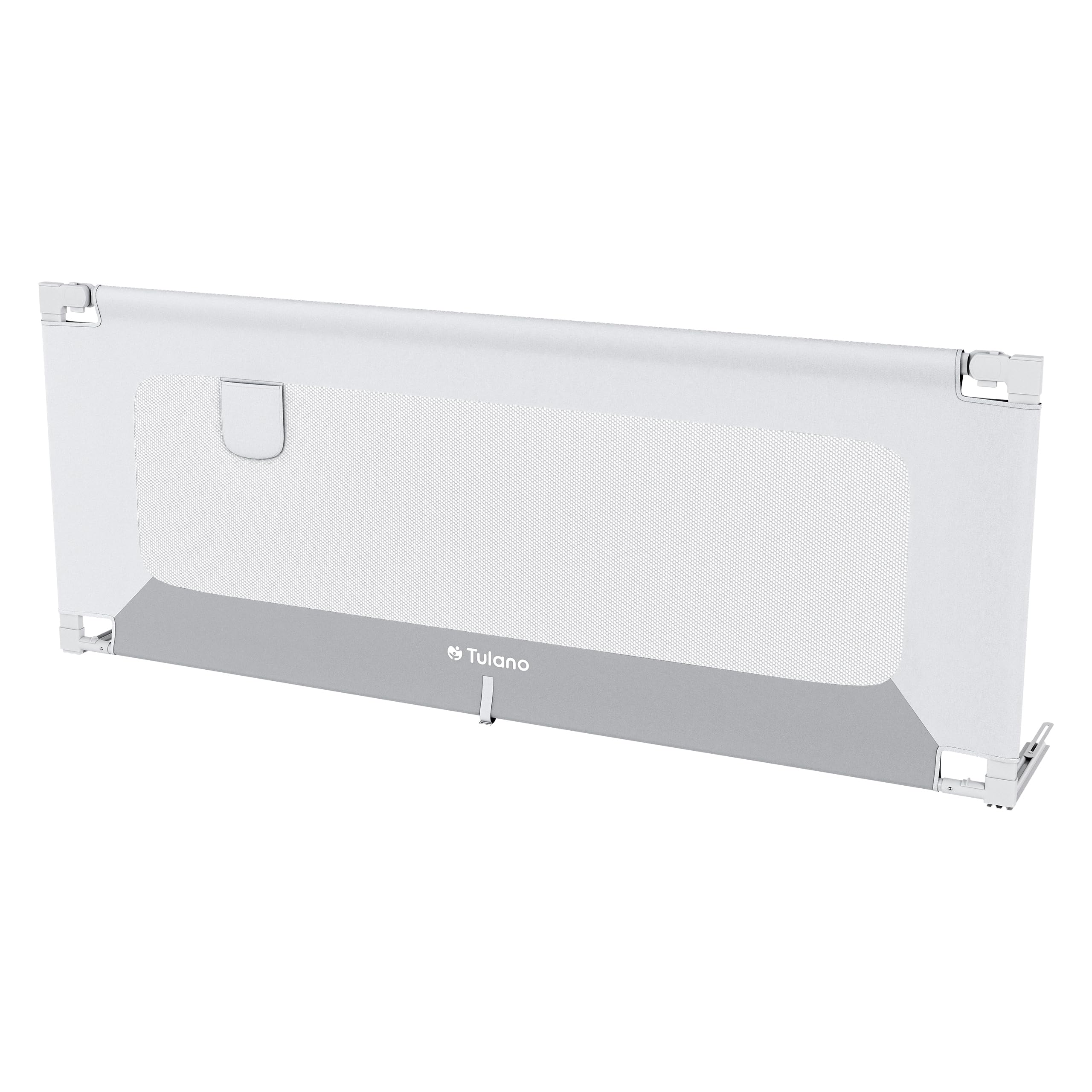 TULANO Cover 48 Barrière de lit Enfant 180 cm, avec Poche latérale, Gris