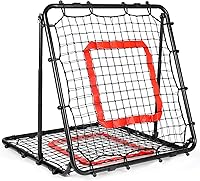 BaseGoal Baseball Softball Rebounder Net - Multi-Sport Pitch Back with Strike Zone Target, Adjustable Angles for Pro Training
