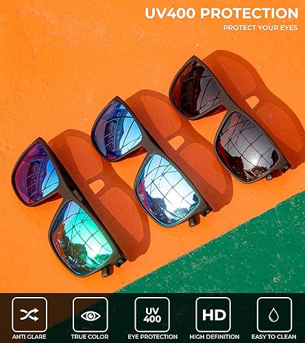 Miniatura 131 de Kaliyadi - Lentes de sol polarizados para hombre, ligeros, con protección ultravioleta, para conducir, pescar y jugar golf