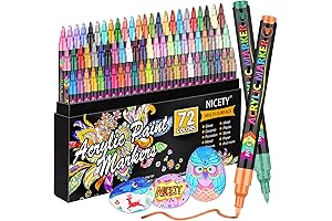 NICETY 72 Colors Fine Acrylic Paint Pens