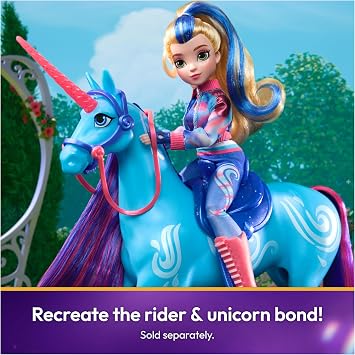 Unicorn Academy 11-inch River Toy, Dolls & Unicorn Toys, Ages 4+ | 2 Riding Accessories, Poseable Head, Brushable Mane & Tail, Recreate Show Moments, Imaginative Play, Birthday Gifts for Girls
