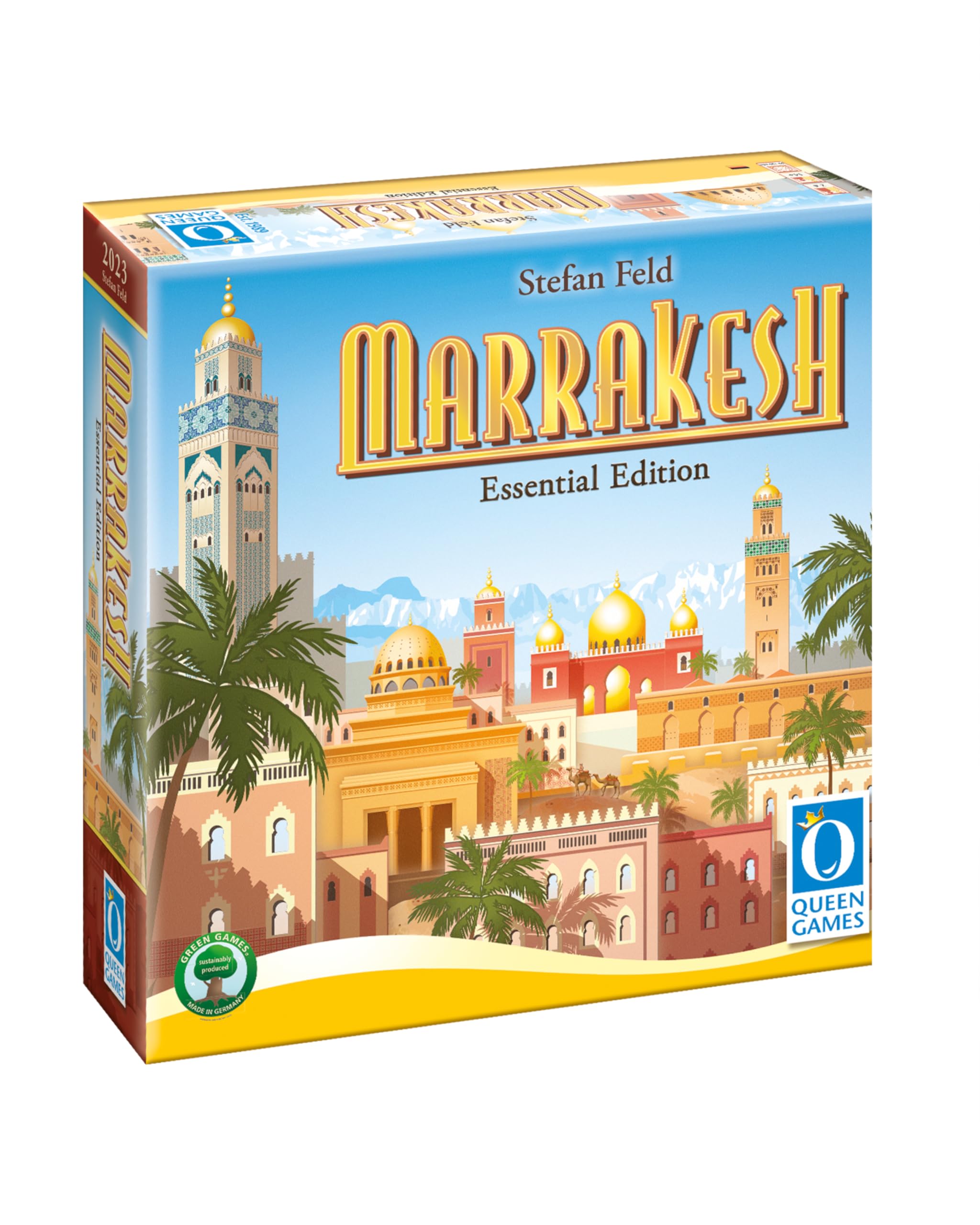 Queen Games Marrakesh Essential Edition - Basisspiel, Brettspiele Spaß ab 14 Jahren für 2-4 Spieler, Kennerspiel, Gesellschaftsspiele für Erwachsene