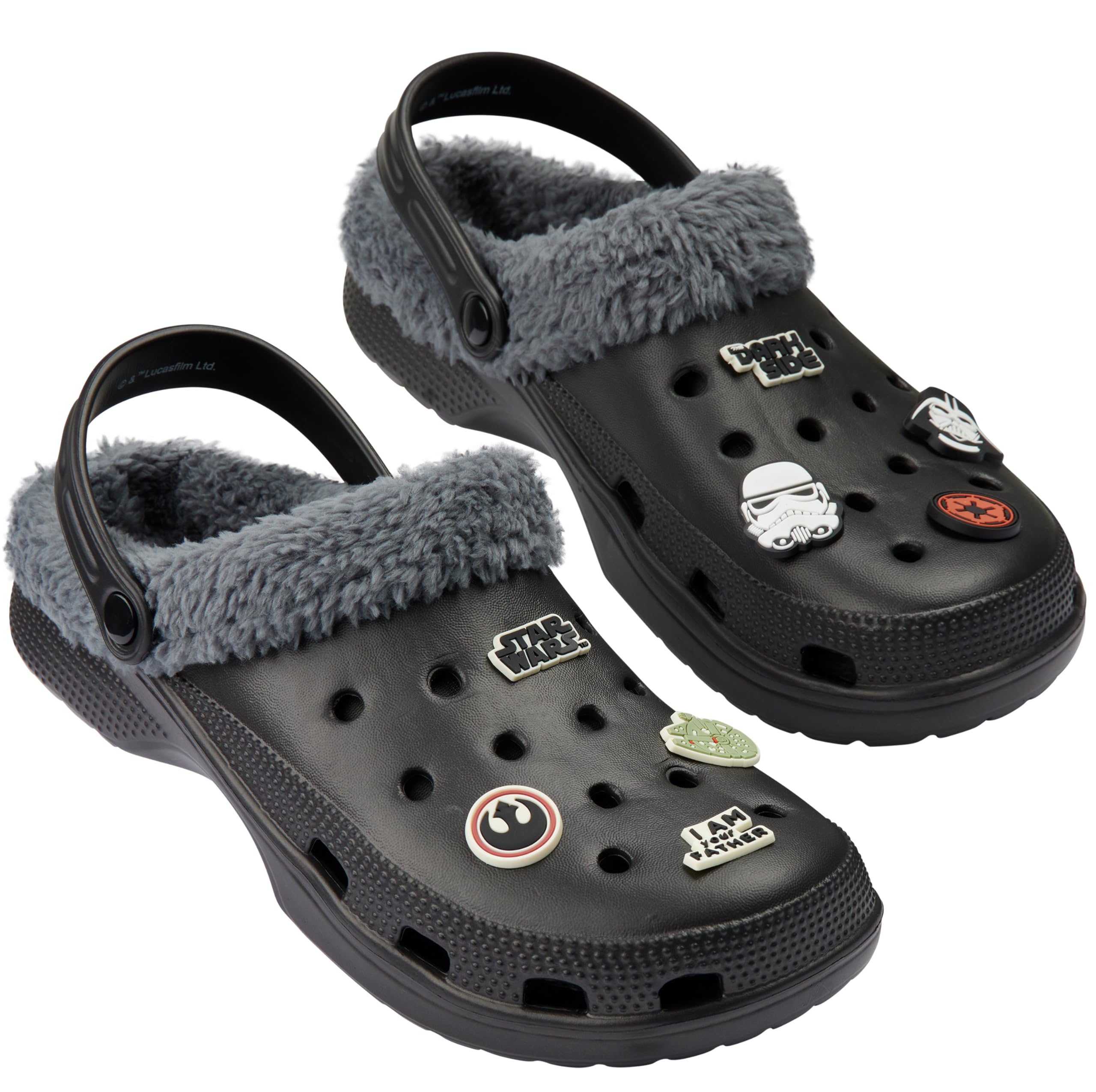 Disney Star Wars Zuecos Invierno Hombre con Forro Polar y Charms Extraíbles