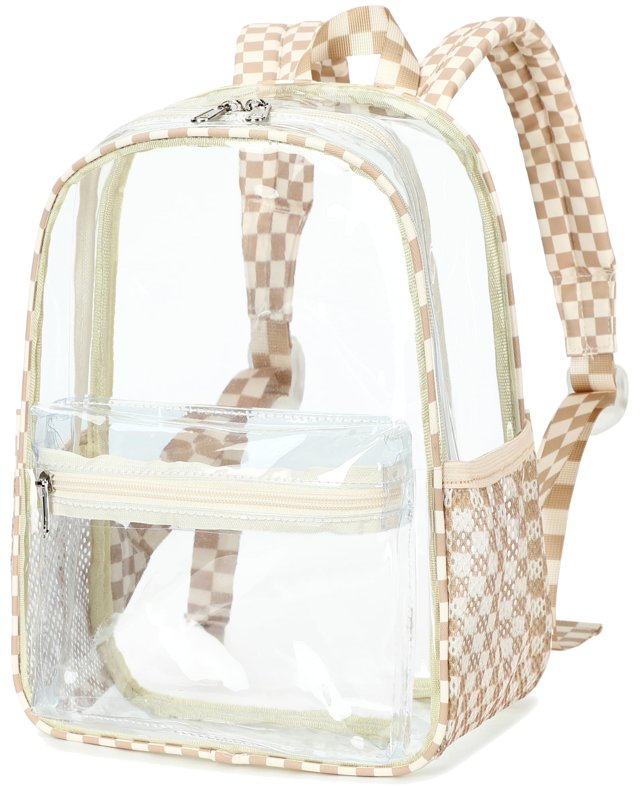 BTOOP Clear Mini Backpack for Stadium Events 12x12x6 Small Transparent Backpacks Plastic See Through Clear Bag for Concerts Work Festival Security