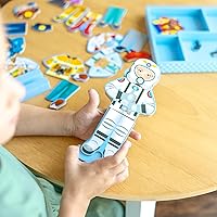 Vista 8 de Kit de juego de simulación muñeca magnética Julia para vestir, muñeca de madera (más de 25 piezas)