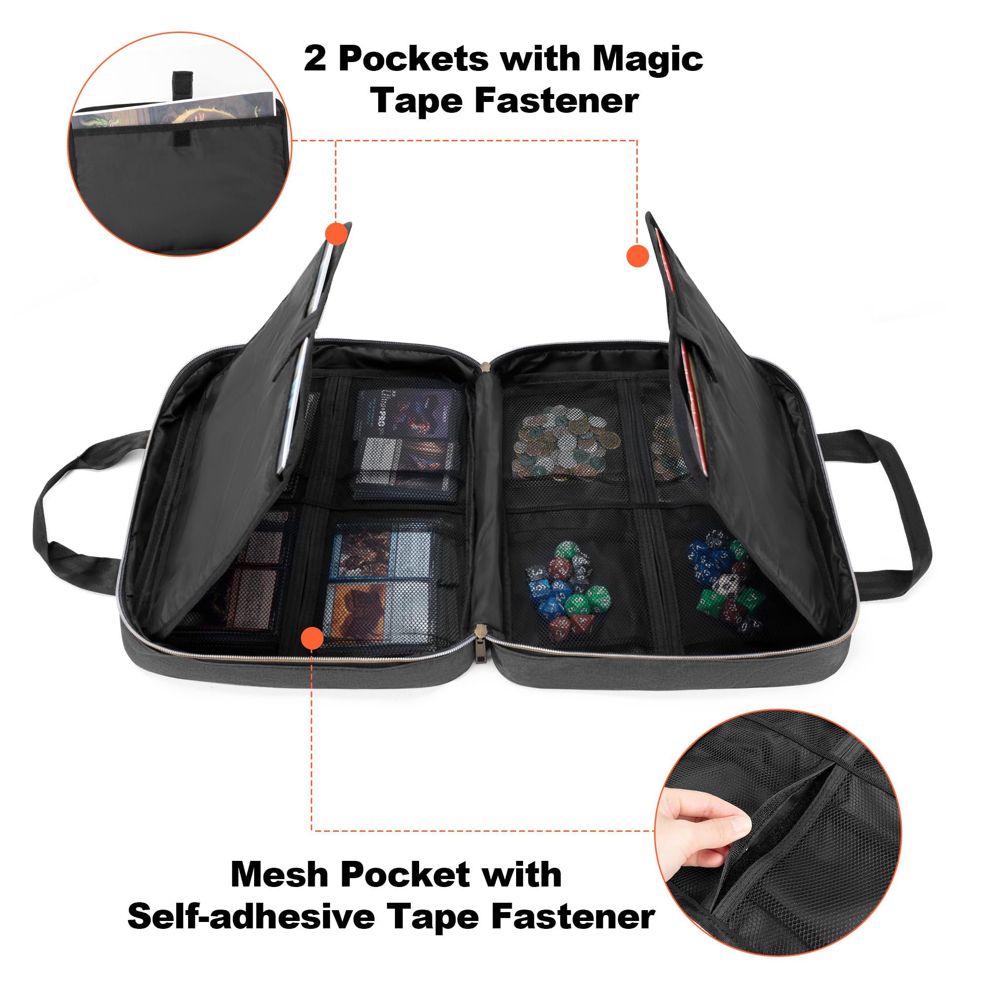 Sac De Transport Jeux De Société Trunab - 33x28x46cm - Poches Multiples - Nylon Résistant