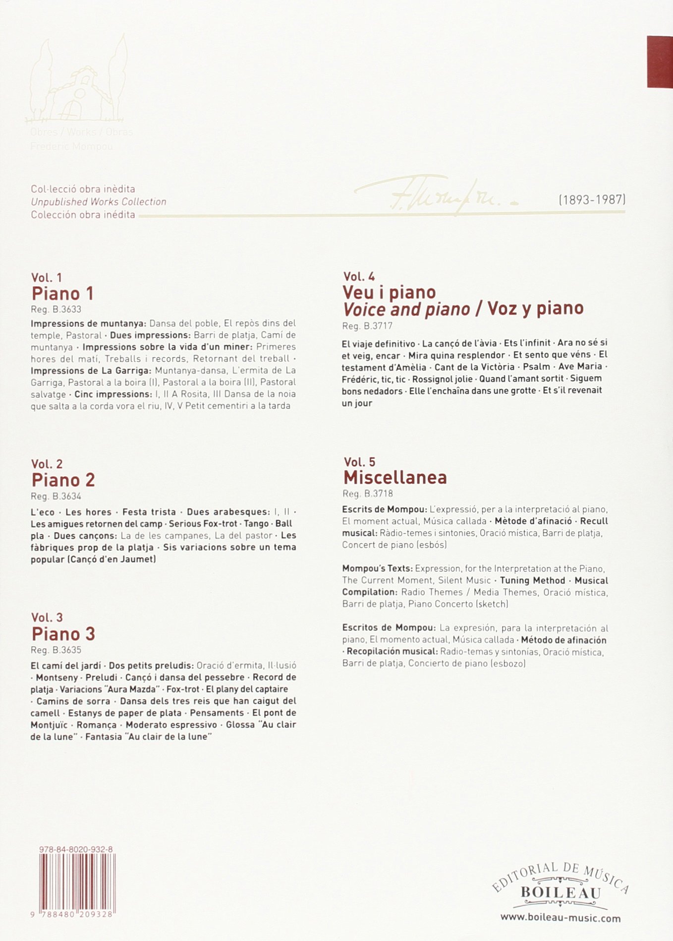 Miscellanea: Escrits i Recull musical. (Vol. 5 de la colección inédita)