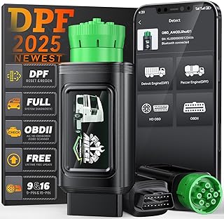 Ancel HD110 Heavy Duty Truck Scanner Full System Diesel Diagnostic Tool DPF Regeneration Scanner for Detroit Paccar Engine...