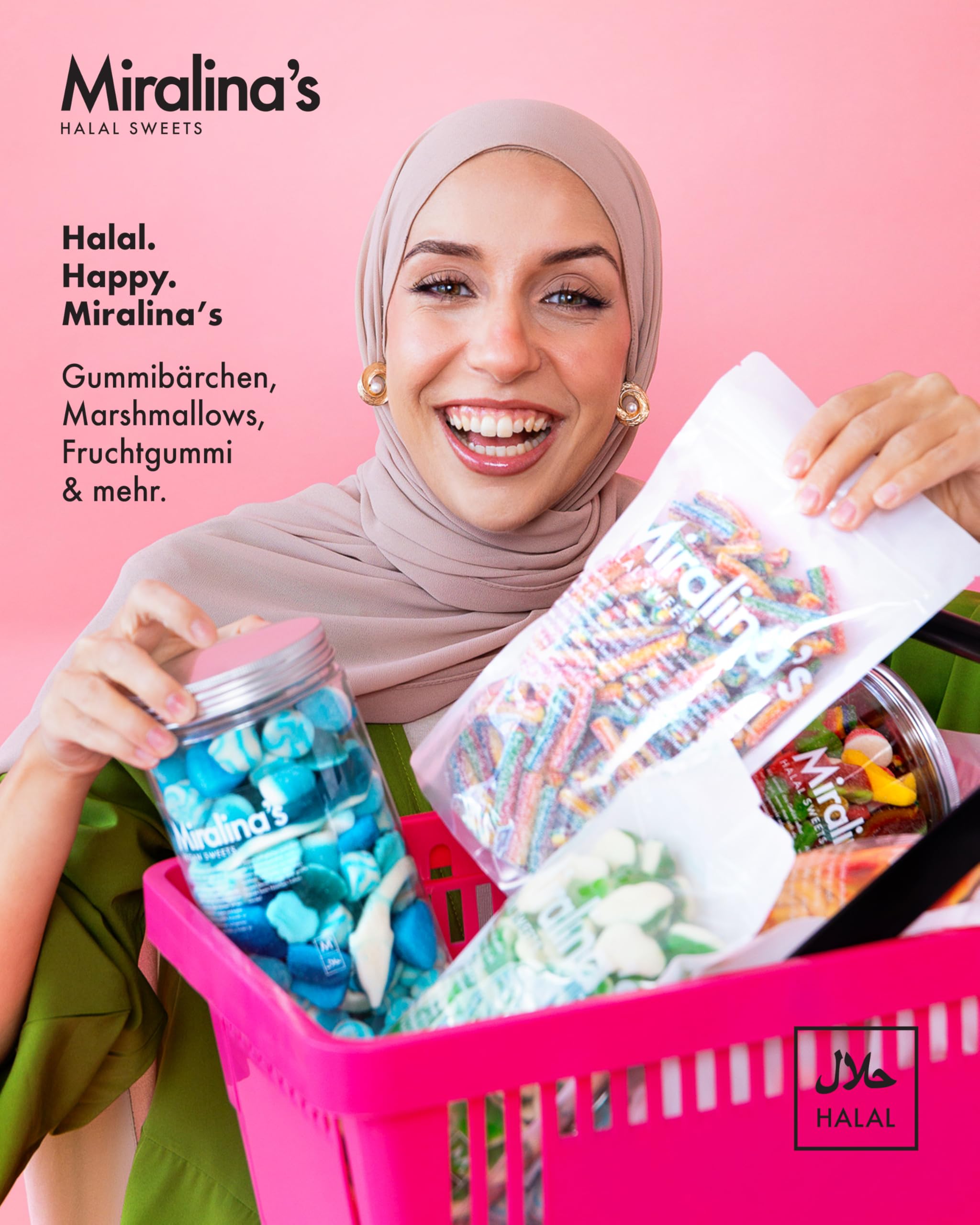 Miralina - Halal Süßigkeiten Box – Bunte Dose (1kg) - Fruchtgummi Mix - mit Halal Zertifikat - ohne Schweinegelatine - 1kg Großpackung - Gummibärchen