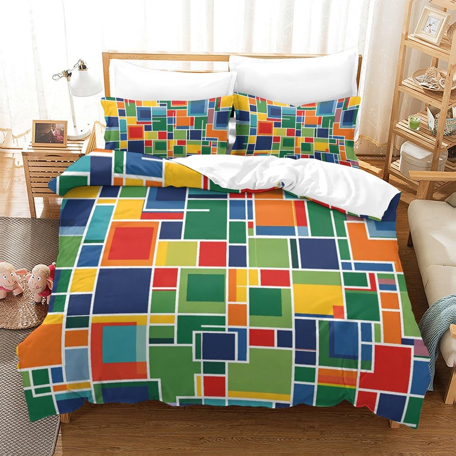 Parure de lit super king contre la chaleur nocturne housse de couette respirante 3D