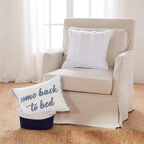 Miniatura 2 de Levtex Home - Abelia - Almohada decorativa (18 x 18in) - Pom Pom - Blanco