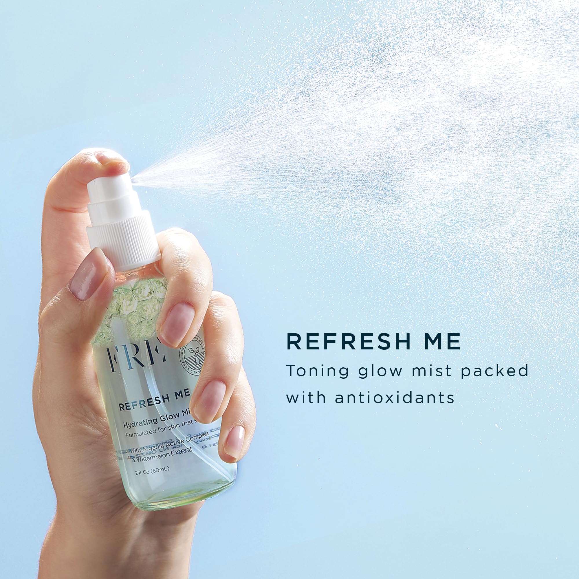 FRE Skincare Hydrating Glow Mist, Anti-Aging Face Spray for Skin That Sweats, Collagen Boost & pH Balance, Reduces Wrinkles, Vegan & Cruelty-Free