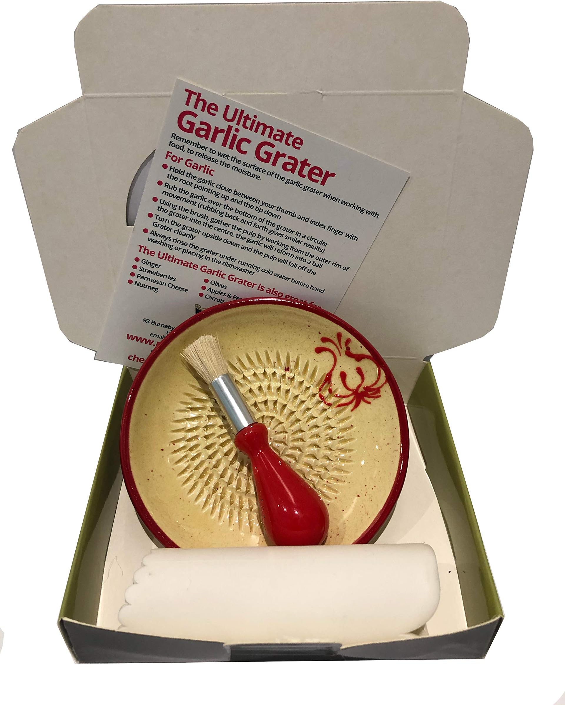 Rigas Red Garlic Motif Design Garlic Grater (No 3 Red Garlic Motif Design Garlic Grater)