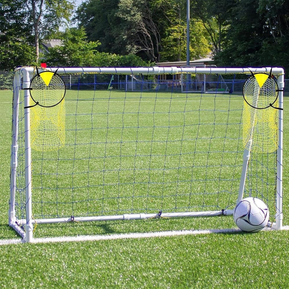2 Piezas Amarillo Red de Objetivo de Fútbol para Entrenamiento - 45 x 60 cm - Práctica de Tiro y Ejercicios