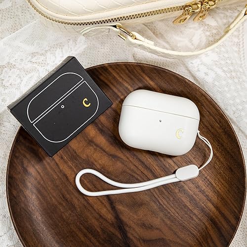 Miniatura 4 de COLLECTIVE HOME - Funda AirPods Pro de 1 y 2 generación, diseño de letras personalizadas, elegante y seguro con cordón, material de TPU de alta