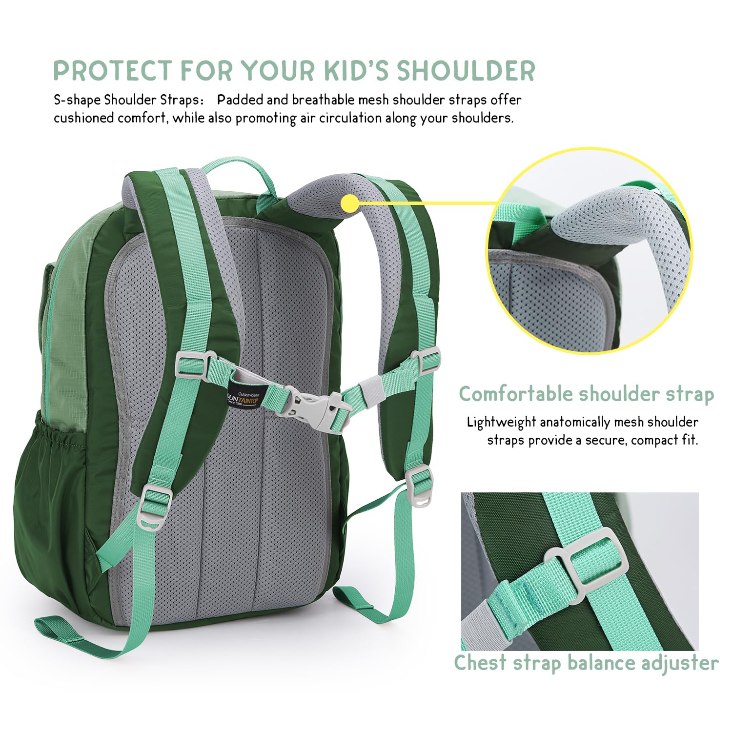 MOUNTAINTOP Sac à dos pour enfant fille garçon Sac à dos d'école pour fille garçon Sac d'école pour l'école 20 l