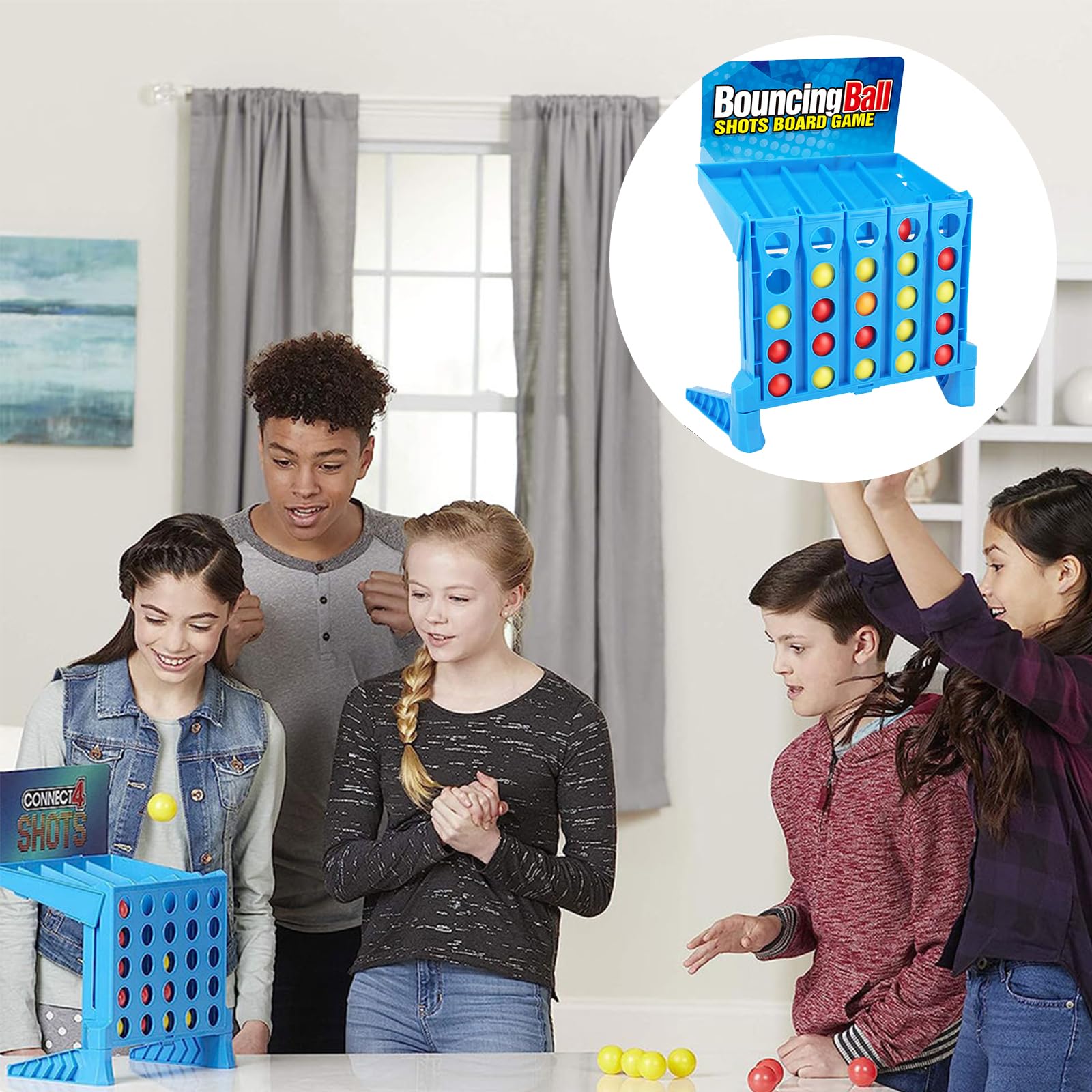 Bounce Ball Game Gioco, Gioco Di Palla 4 Vince, Gioco da Tavolo Classico, Palla Giochi da Viaggio, Game Bounce Party,Giochi Per Genitori e Figli Giochi Per Bambini Giochi Per Adulti