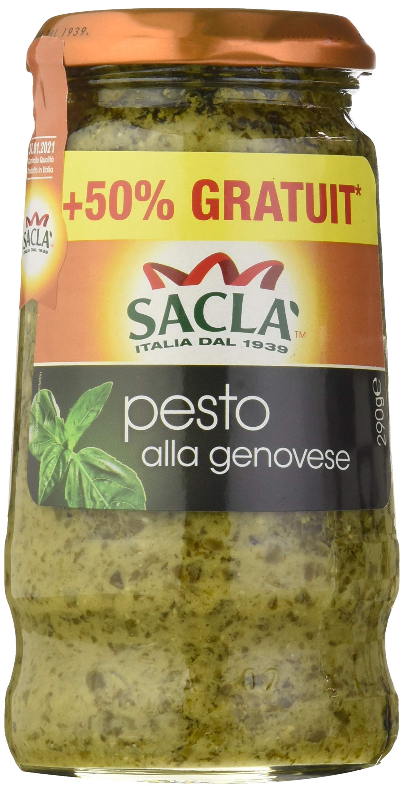 Saclà Pesto Alla Genovese Sauce + 50% Gratuit 290 g