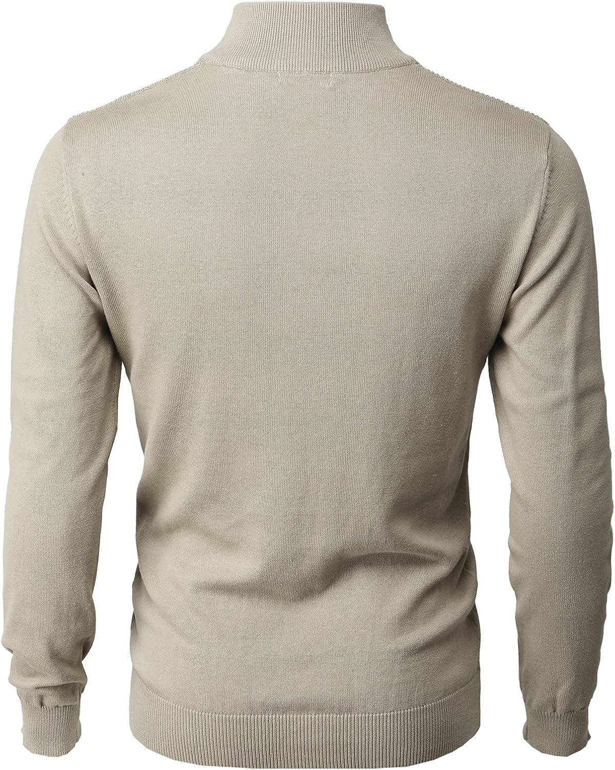 H2H Mens Quarter Zip Pullover Sweater Casual Slim Fit Polo Sweater - Image 3