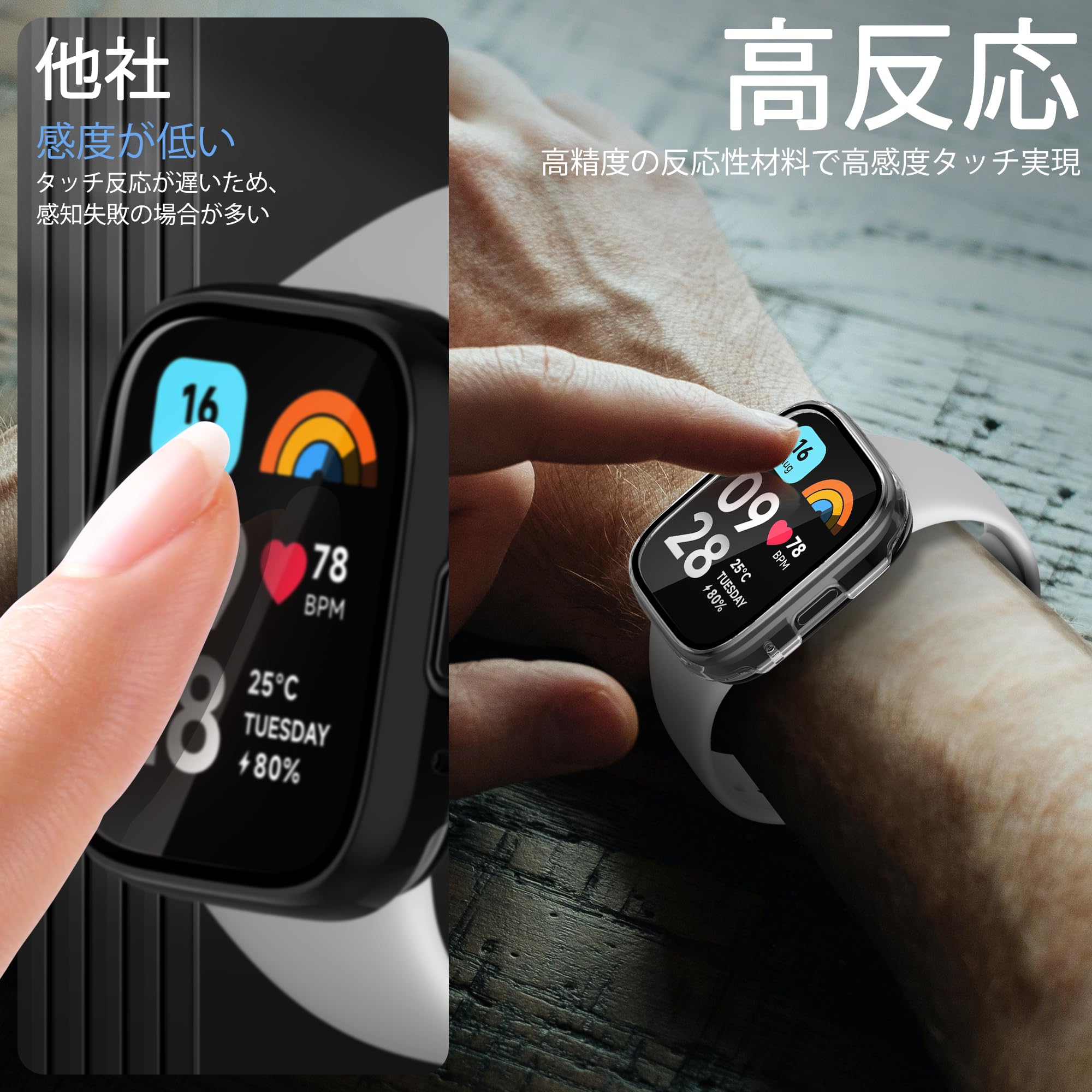 Amazon.co.jp: Seltureone 【2個】Redmi Watch 3 Active用保護ケース 
