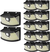 Vista 18 de Aootek - Luces solares con sensor de movimiento, 120 LED con reflector de luces, gran angular de 270°, impermeable IP65, para puerta delantera