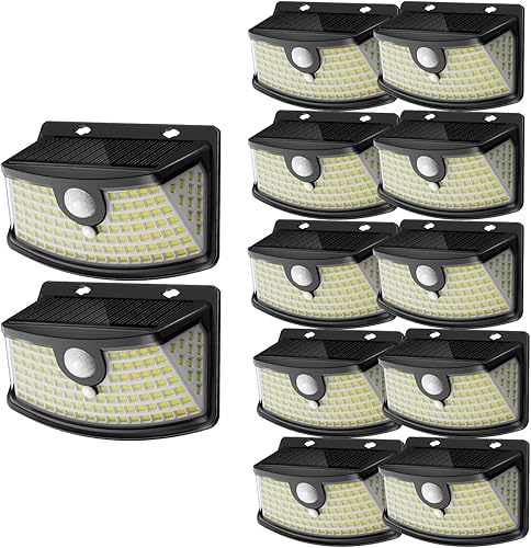 Miniatura 18 de Aootek - Luces solares con sensor de movimiento, 120 LED con reflector de luces, gran angular de 270°, impermeable IP65, para puerta delantera,