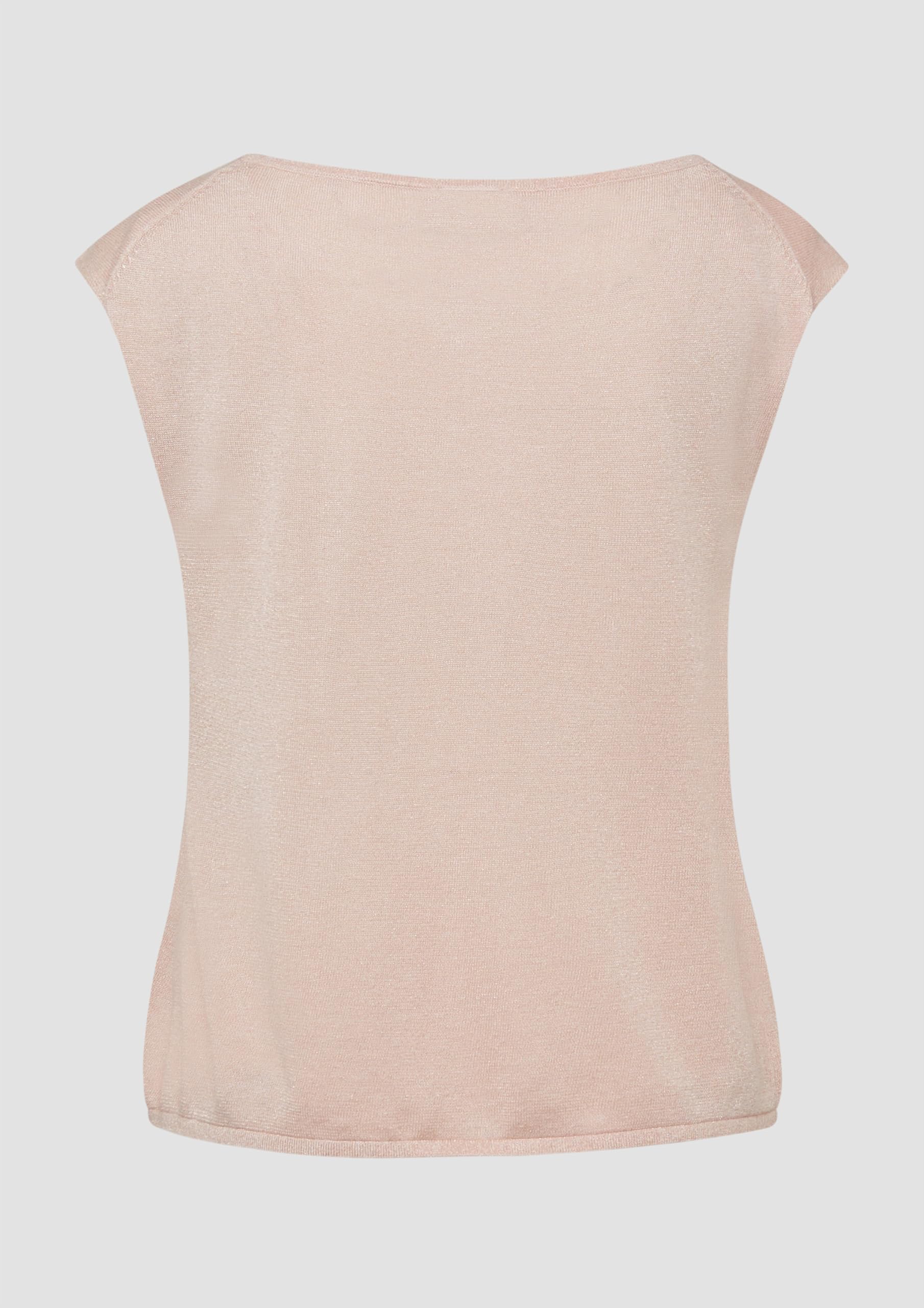 s.Oliver Fließendes Feinstrick-Shirt mit Wasserfallausschnitt und Glitzergarn