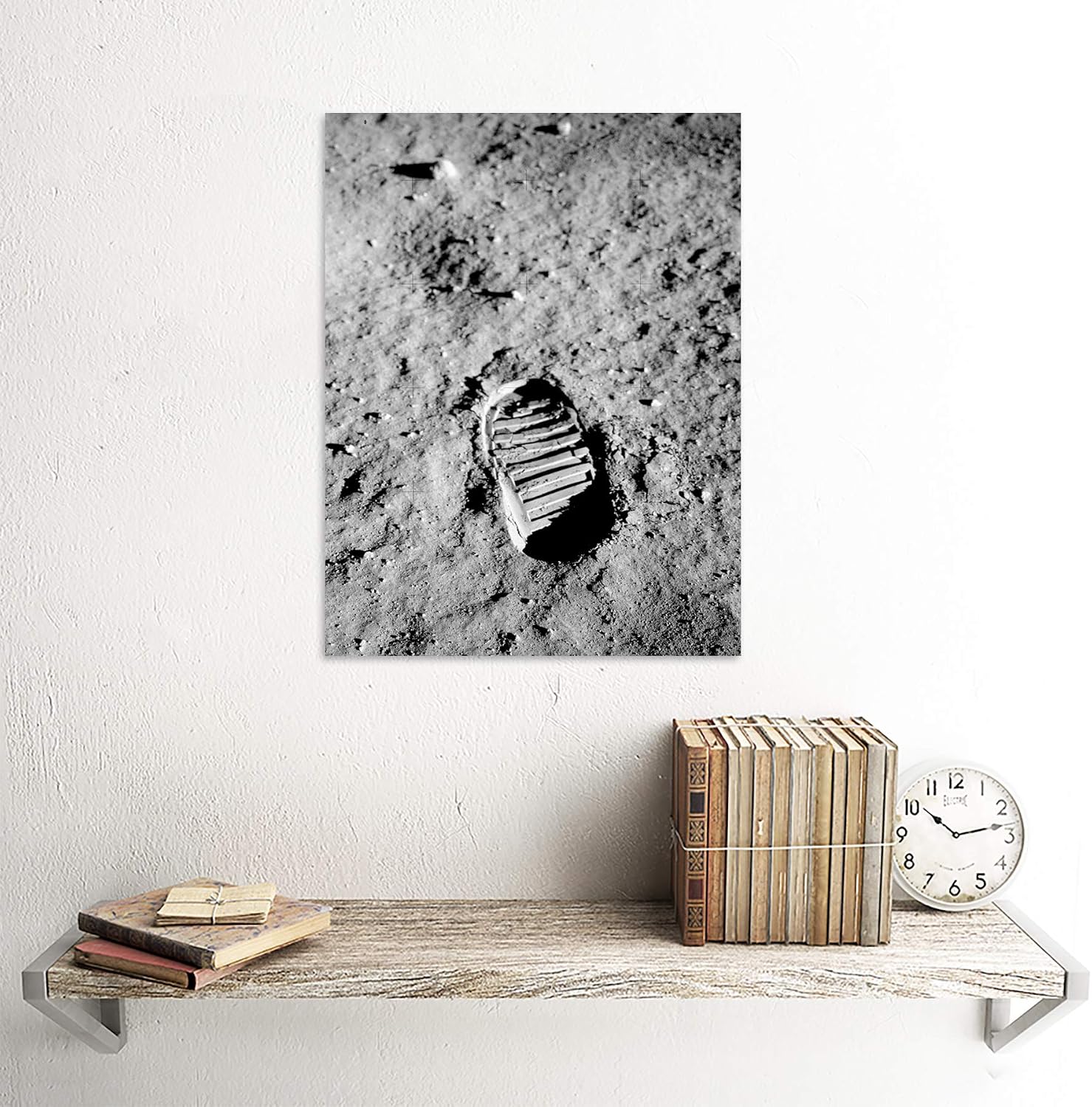 Artery8 Apollo 11 Bootprint Astronaut Aldrin Armstrong 50th Anniversary Moon Landing Unframed Wall Art Print Poster Home Decor Premium