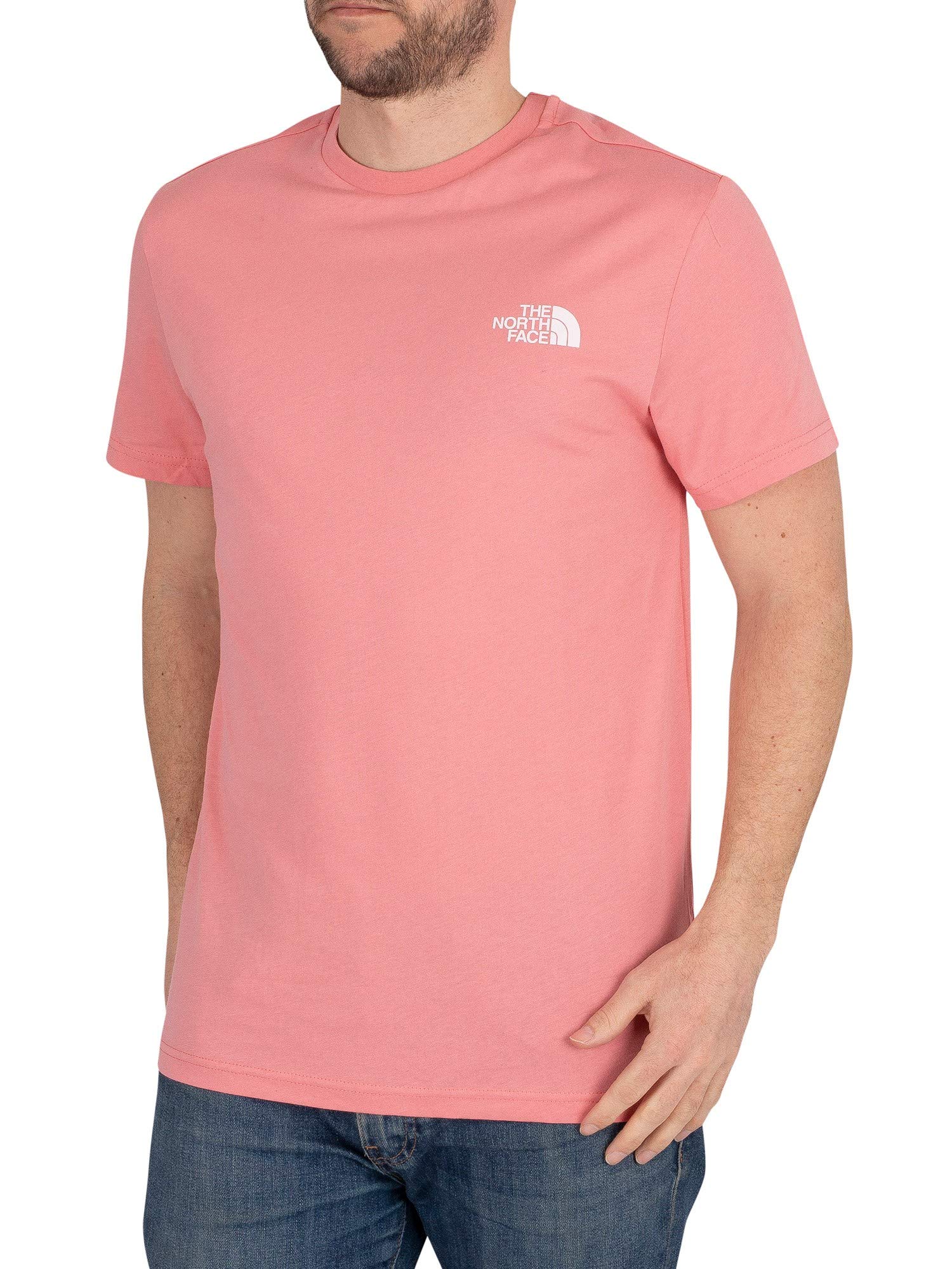 THE NORTH FACEMens Simple Dome Short Sleeve T Shirt Mauve Glow