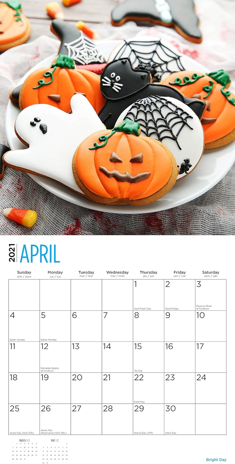 2021 Halloween All Year Wall Calendar By Bright Day, 12 X 12 Inch, Pumpkin Holiday Kids And Family Collection : Amazon.ca