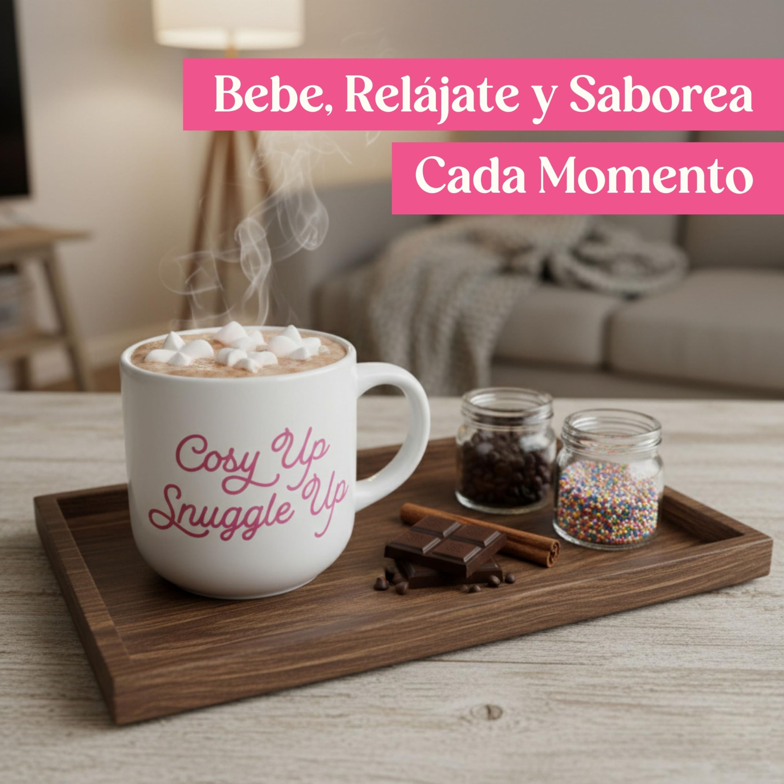 Regalo para Mujer - Set Regalo Mujer con Bolsa de Agua Caliente Rosa, Calcetines de Felpa, Taza, Vela de Lavanda, Máscara para los Ojos y Libro para Colorear con Lápices