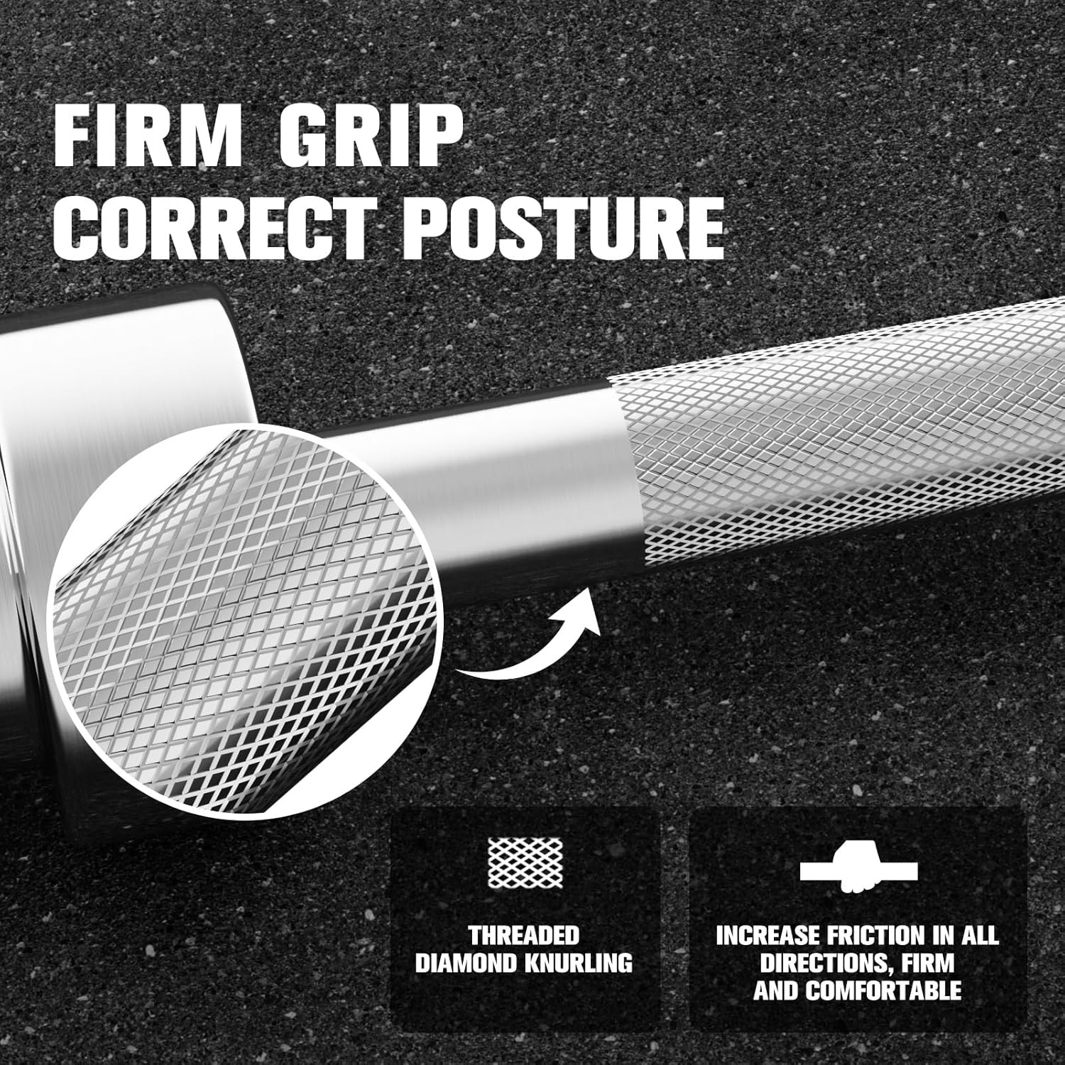 RITFIT Olympic Barbell 4ft/6ft - 2 Inch Weight Bar for Strength Training, Weightlifting, Squat, Deadlift, Bench Press, Curl, Overhead Press - 350lbs/500lbs Capacity