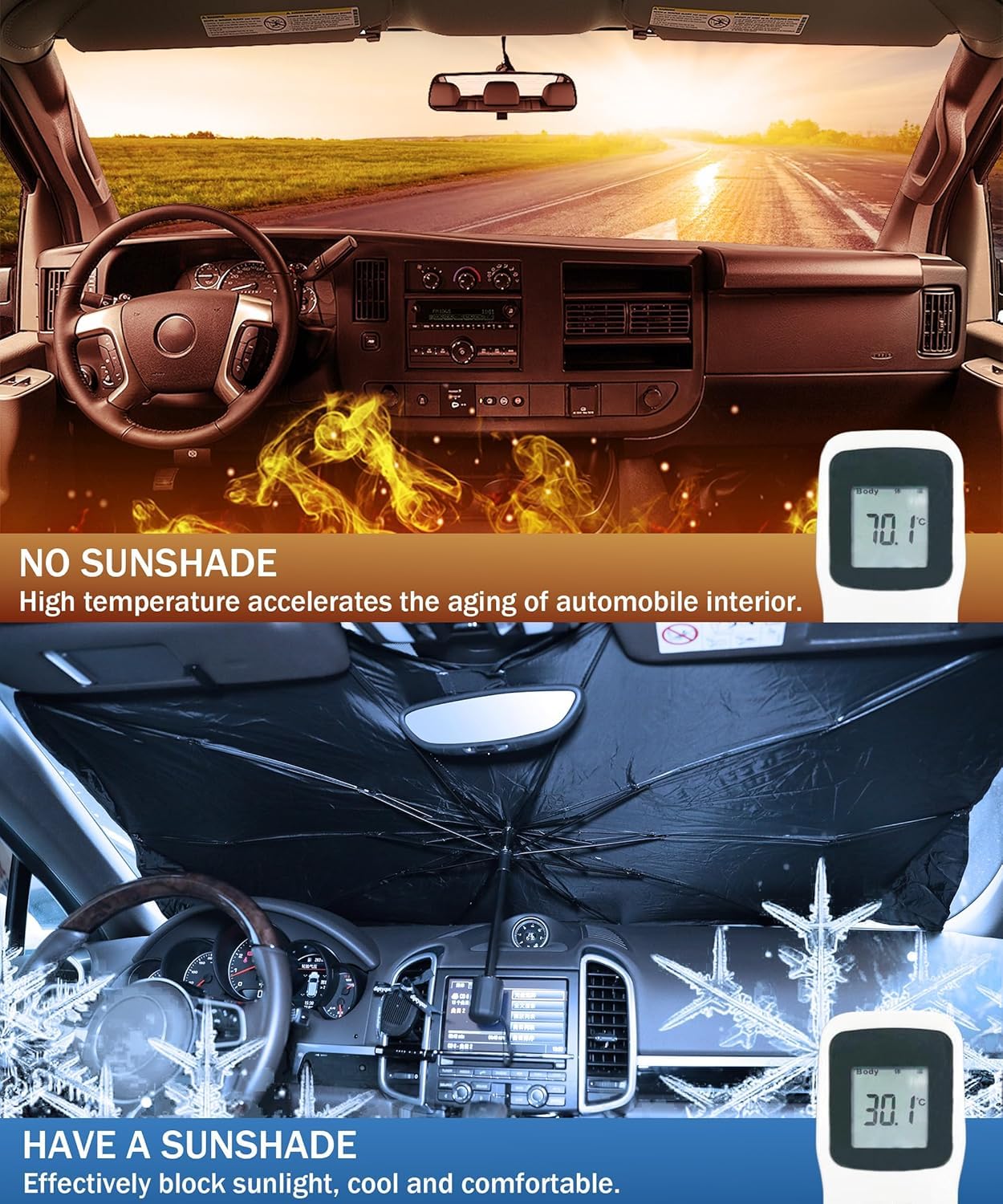 Autotech Park Parasol plegable compatible con Kia Seltos 2020-2025