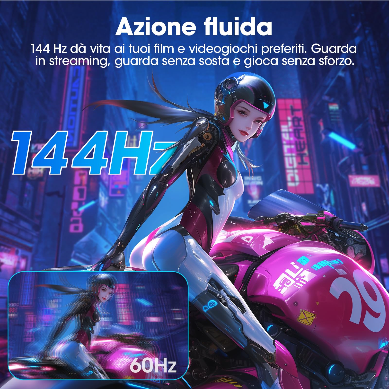 KOORUI 27 Pollici Monitor Curvo 144Hz Full HD VA 3000:1 27N5CA