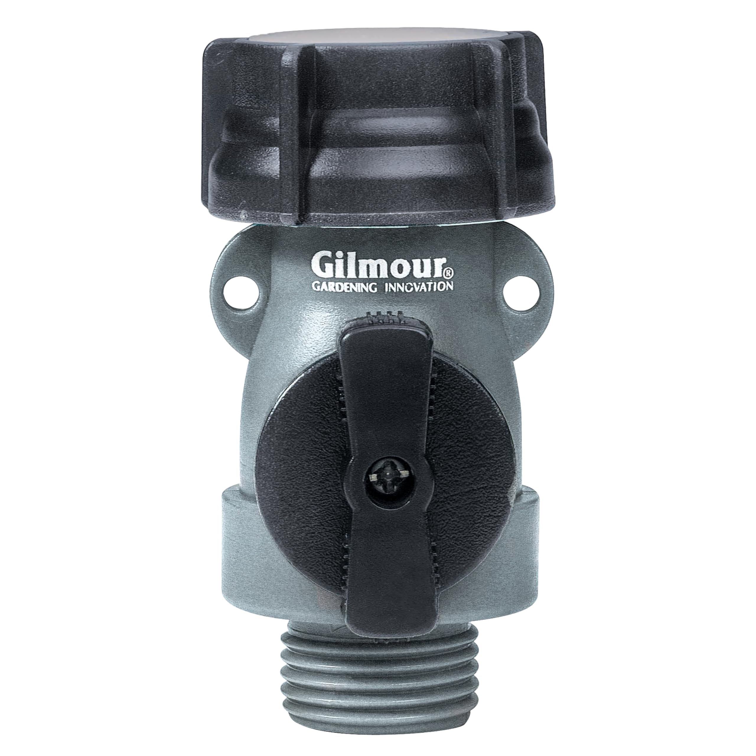 Gilmour 800014-1001 conector de polietileno de flujo completo AS1FF verde azulado/negro