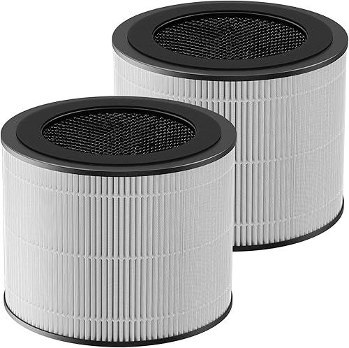 DR-HAP002 Filtro de repuesto True HEPA compatible con Dreo Macro Pro, Macro Pro S DR-HAP002 Air Puri fier, con filtración profunda de 3 etapas,