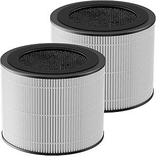 DR-HAP002 True HEPA Replacement Filter Compatible with Dreo Macro Pro, Macro Pro S DR-HAP002 Air Puri fier, with 3 Stage Deep Filtration, Ultra Fine Pre-filter, High-Efficiency Activated Carbon Filter