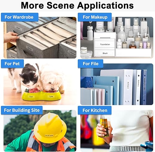 Miniatura 5 de Paquete de 3 cintas TZ de 0.472in de repuesto transparente para Brother TZe-131 TZ-131 P Touch Label Tape de 0.472in 0.47 laminado negro sobre cinta