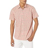 Amazon Essentials Camicia con Stampa a Maniche Corte vestibilità Regolare Uomo