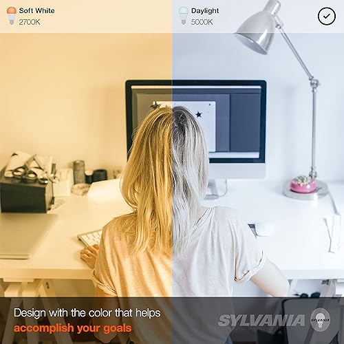 Miniatura 6 de Sylvania Night Chaser - Bombilla LED PAR38, 250 W  25 W, regulable, 22 años, súper brillante, 2650 lúmenes, 5000 K, luz diurna, paquete de 2 (74794)