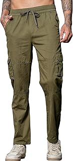 Men’s Stylish Cargo Pants | Slim Fit | Multi-Pocket Utility Trousers | Durable & Comfortable Fabric | Casual, Travel & Out... Price In India
